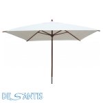 Ombrelone 2,25x2,25 Quadrado Madeira Branco